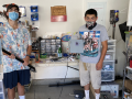 Nathan Candler and Andres Rivera engineering the Greenhouse Project device.