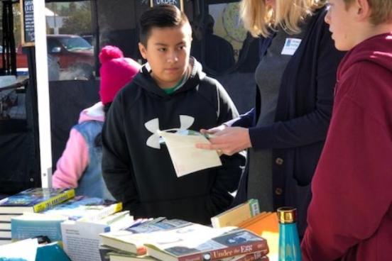 In collaboration with a Sonoma State Grad service-learning class and the City of Santa Rosa, books were distributed for free for the Santa Rosa youth during the event January 20, 2018