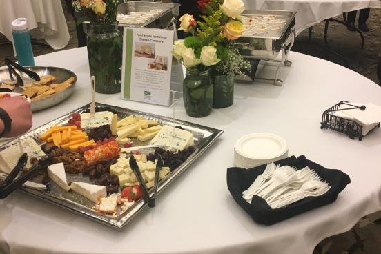 Local food samples given out to students after the talk!
