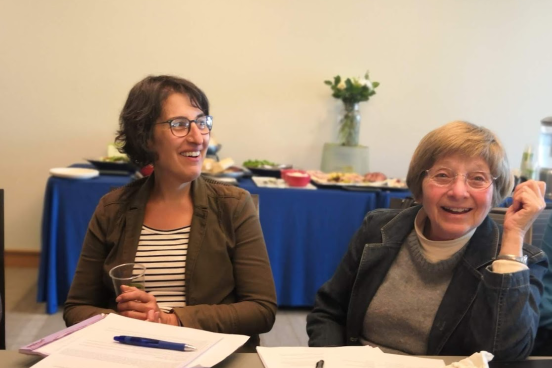 Dr. Susan Rahman and Dr. Elaine Wellin smiling during webinar