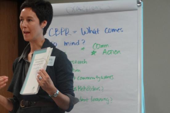 Kara Connors speaking at the workshop