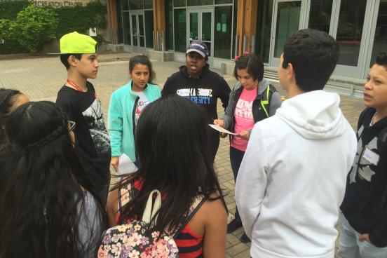 The RCP freshmen and SSU students participated in a scavenger hunt to familiarize themselves with the campus.
