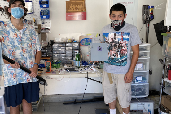 Students working on the greenhouse project