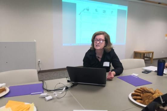 Susan Campbell facilitating her workshop.