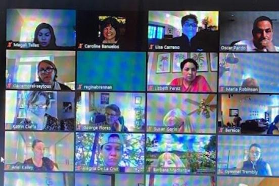 Screenshot of Covid-era Zoom Meeting