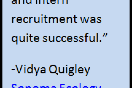 Quote, "the visit to SSU and intern recruitment was quite successful"