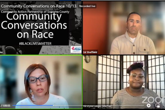 Community Conversations on Race Zoom Mtg Blog post image