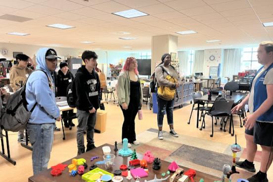 Students at MakerSpace during Shadow Day