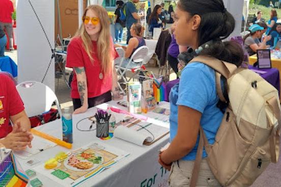 Food for Thought table at Service & Internship Fair