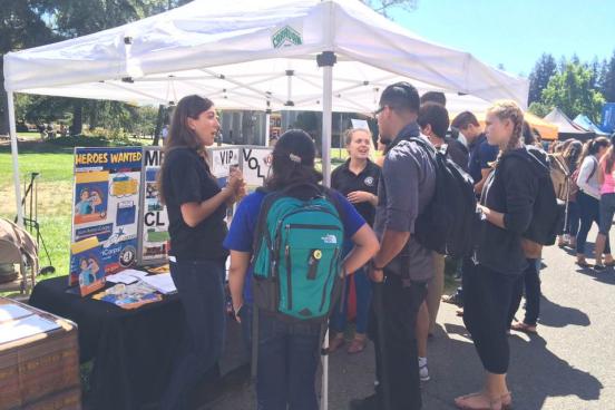 Students learning more about CalSERVES AmeriCorps