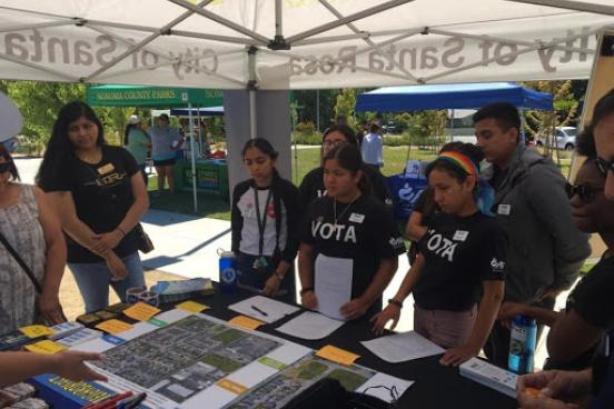 Tabling by City of Santa Rosa, focusing on annexation of Roseland
