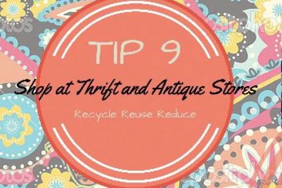 Tip 9 Header: Shop at Thrift and Antique Stores - Recycle, Reuse, Reduce