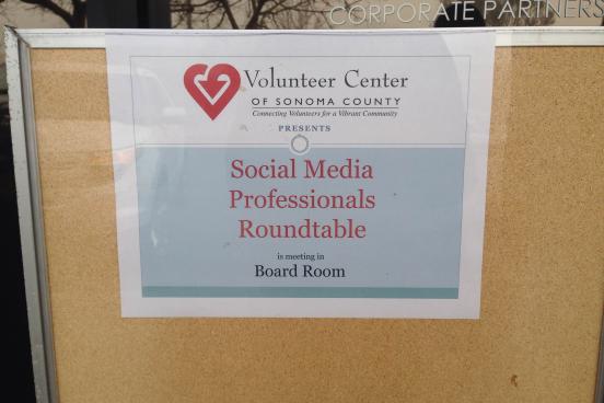The Volunteer Center was set up and ready for the very first Social Media Professionals Roundtable when we arrived.