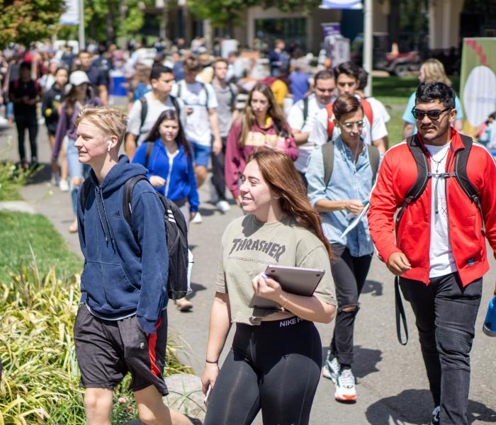 Students on campus