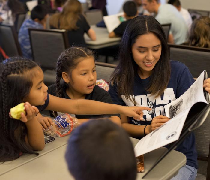 Students reading during Book Buddies