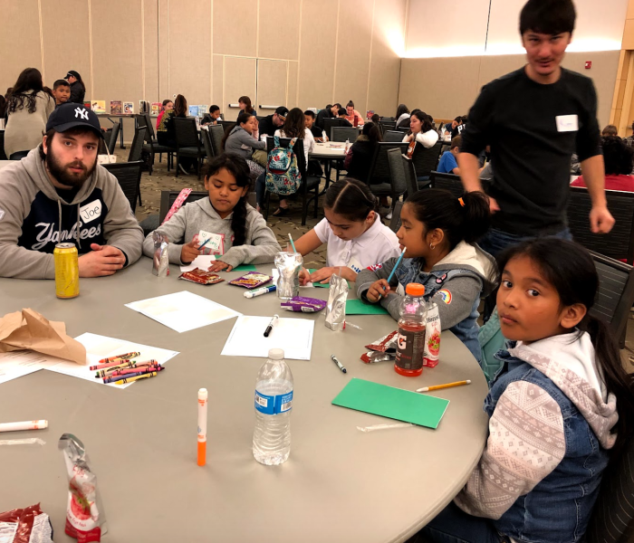 The students are pictured above making their own books.