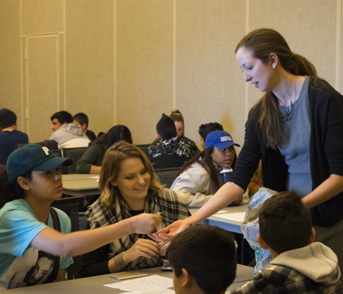Faculty facilitates service learning