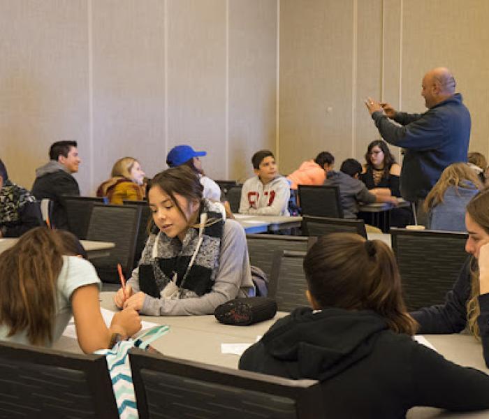 Students in writing group