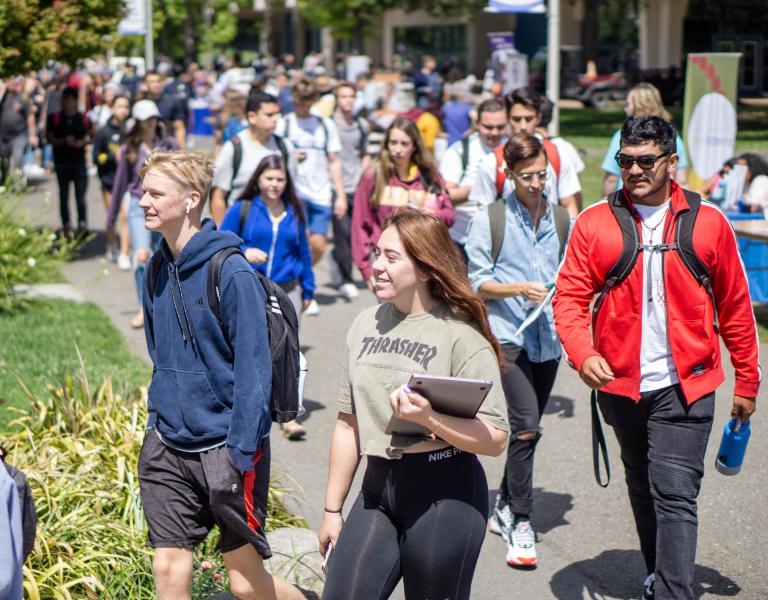 Students on campus