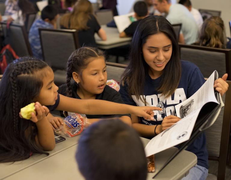 Students reading during Book Buddies