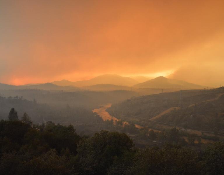 Fire in the sonoma hills