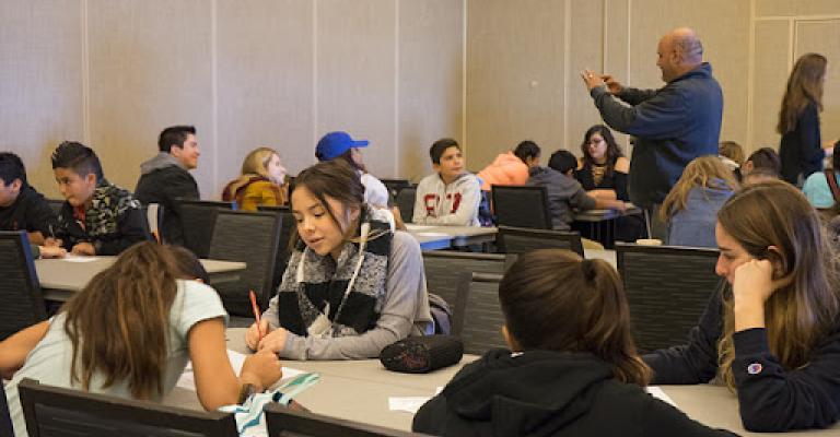 Students in writing group