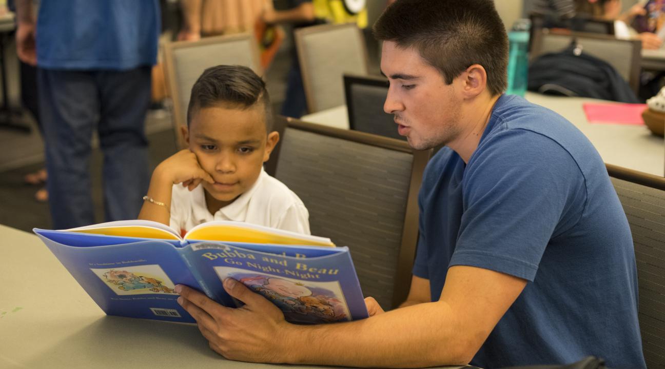 Students reading during Book Buddies
