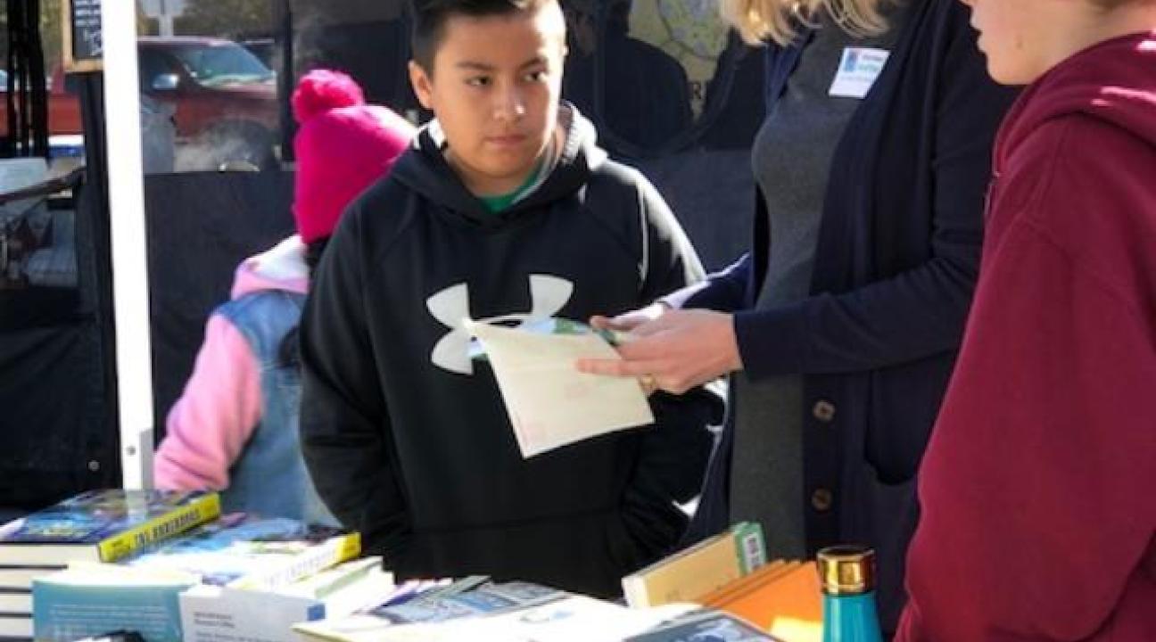 In collaboration with a Sonoma State Grad service-learning class and the City of Santa Rosa, books were distributed for free for the Santa Rosa youth during the event January 20, 2018