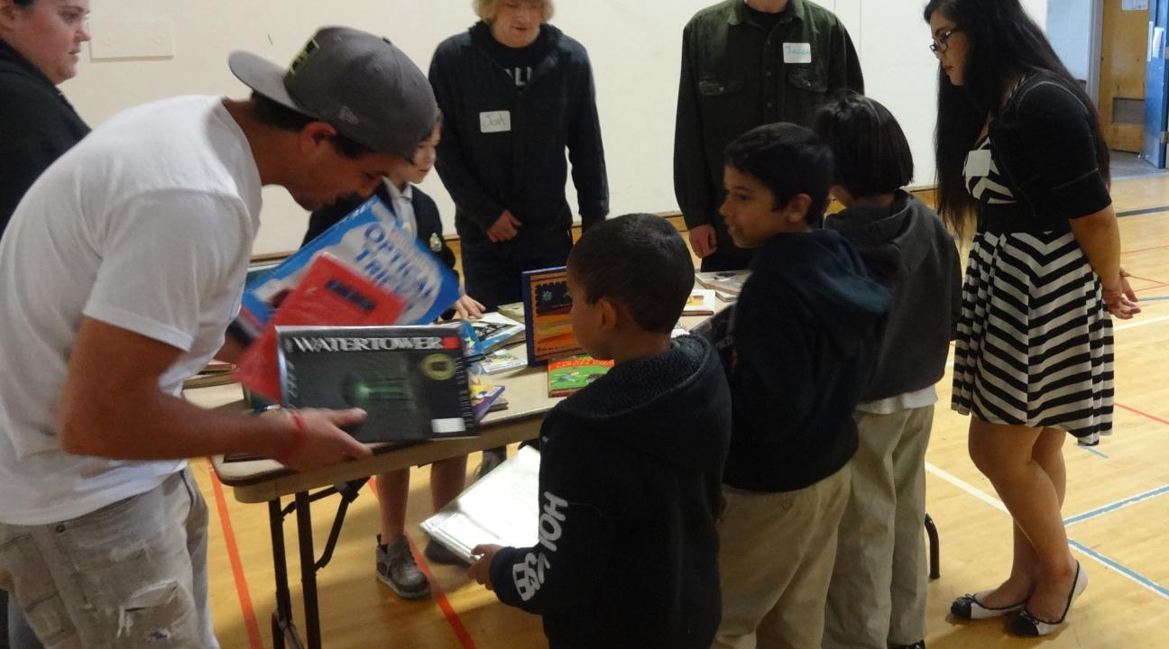 SSU and Luther Burbank students choose books provided by the University Library