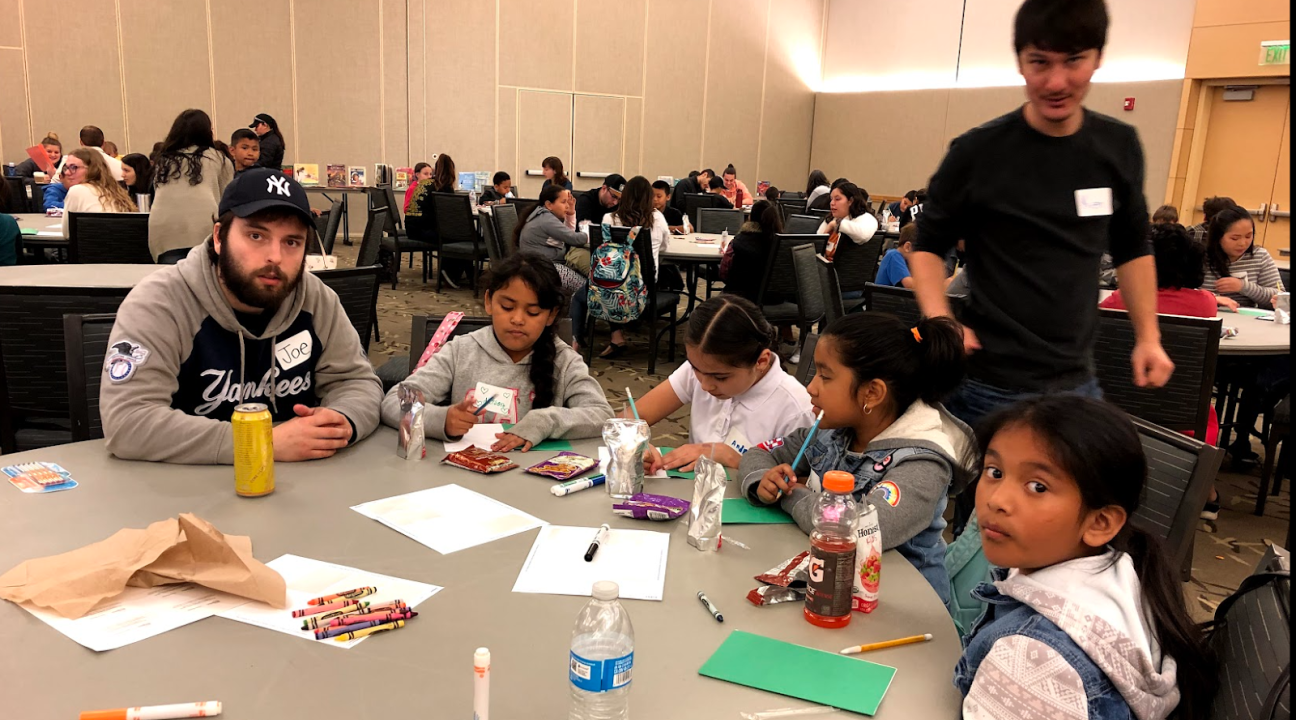 The students are pictured above making their own books.