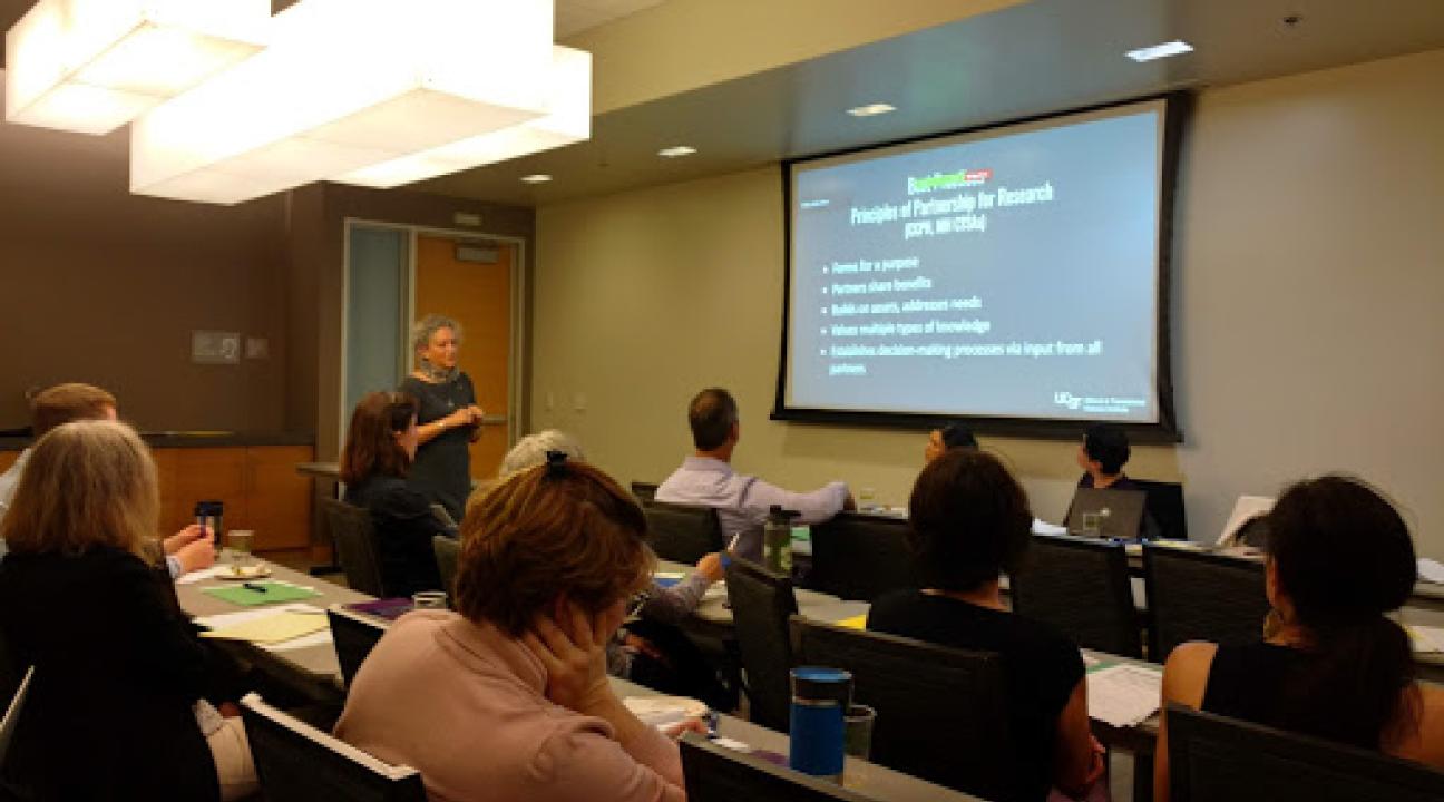 Presentation at community partner event