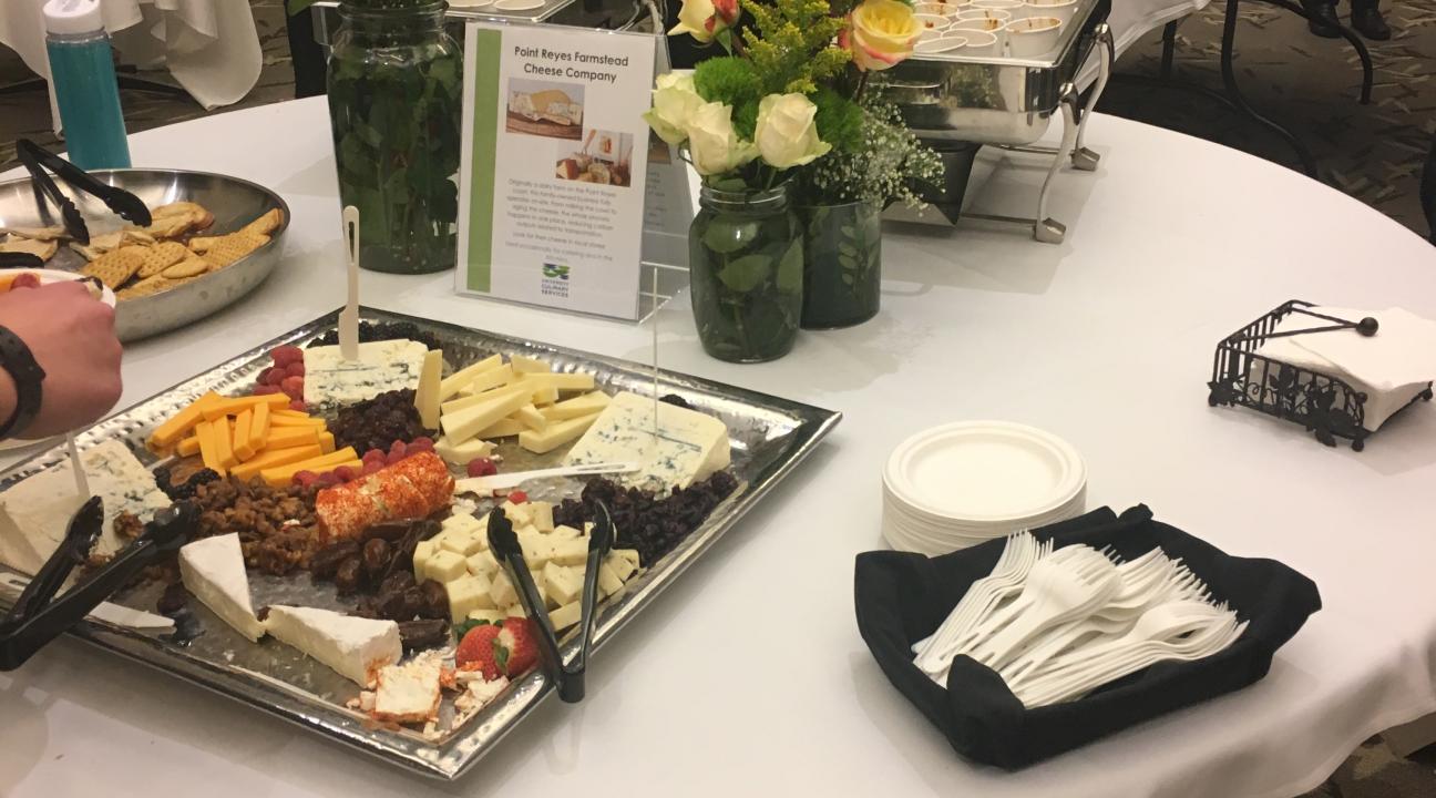 Local food samples given out to students after the talk!