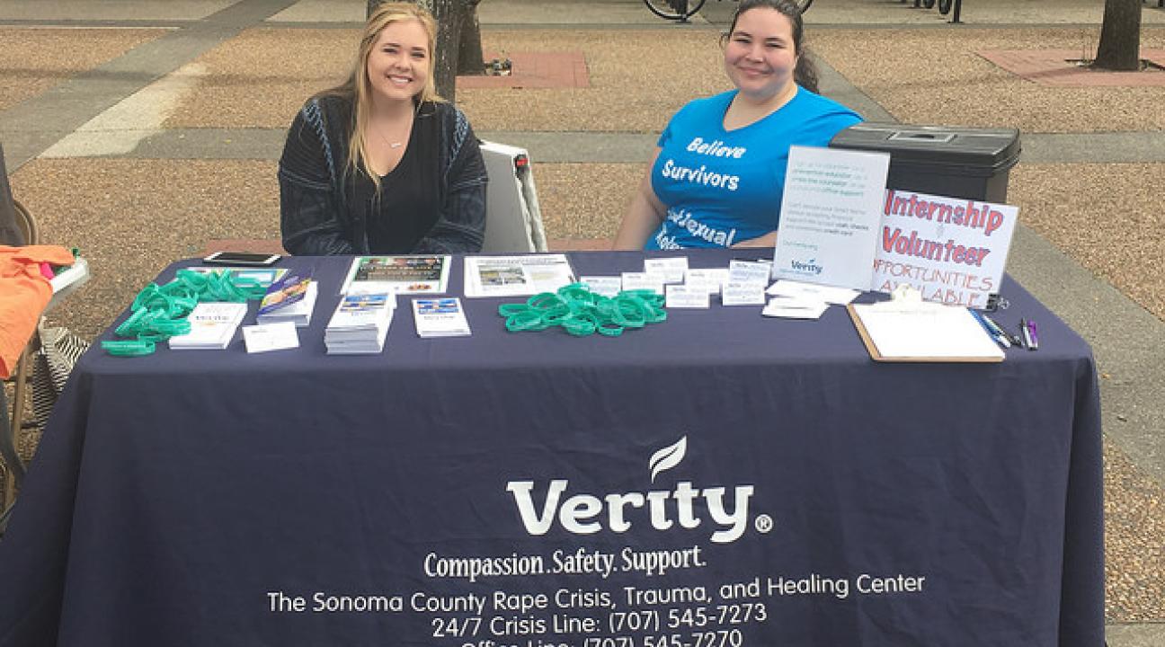 Verity tabling at the event!