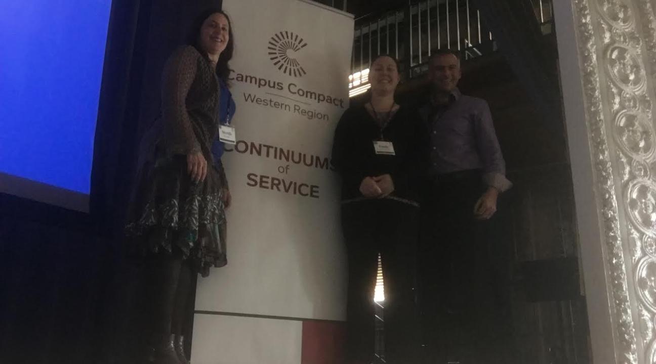 From left to right: Merith Weisman, Emily Acosta Lewis, and Damien Wilson at the The Continuums of Service Conference 2017.