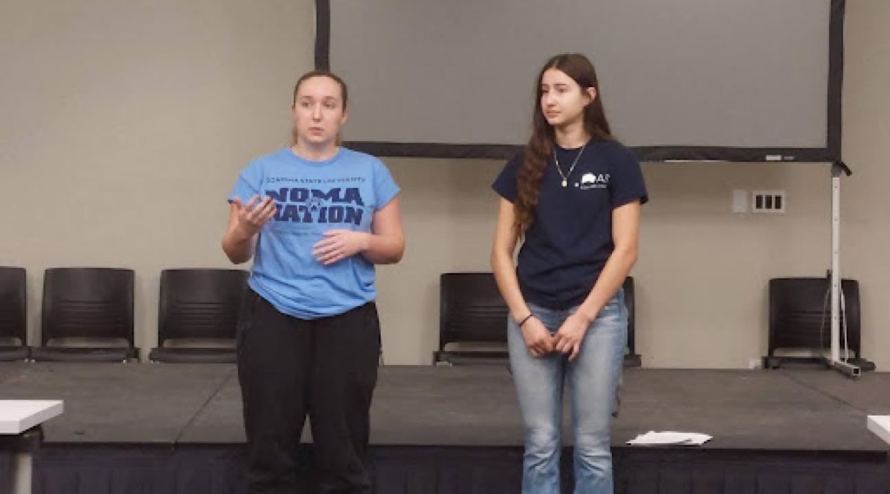 Students presenting at Discovery Day