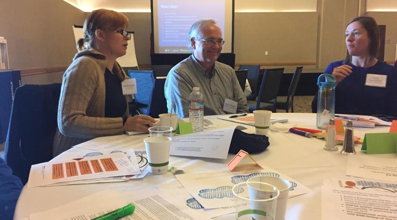 My table discussing a deliberation question.