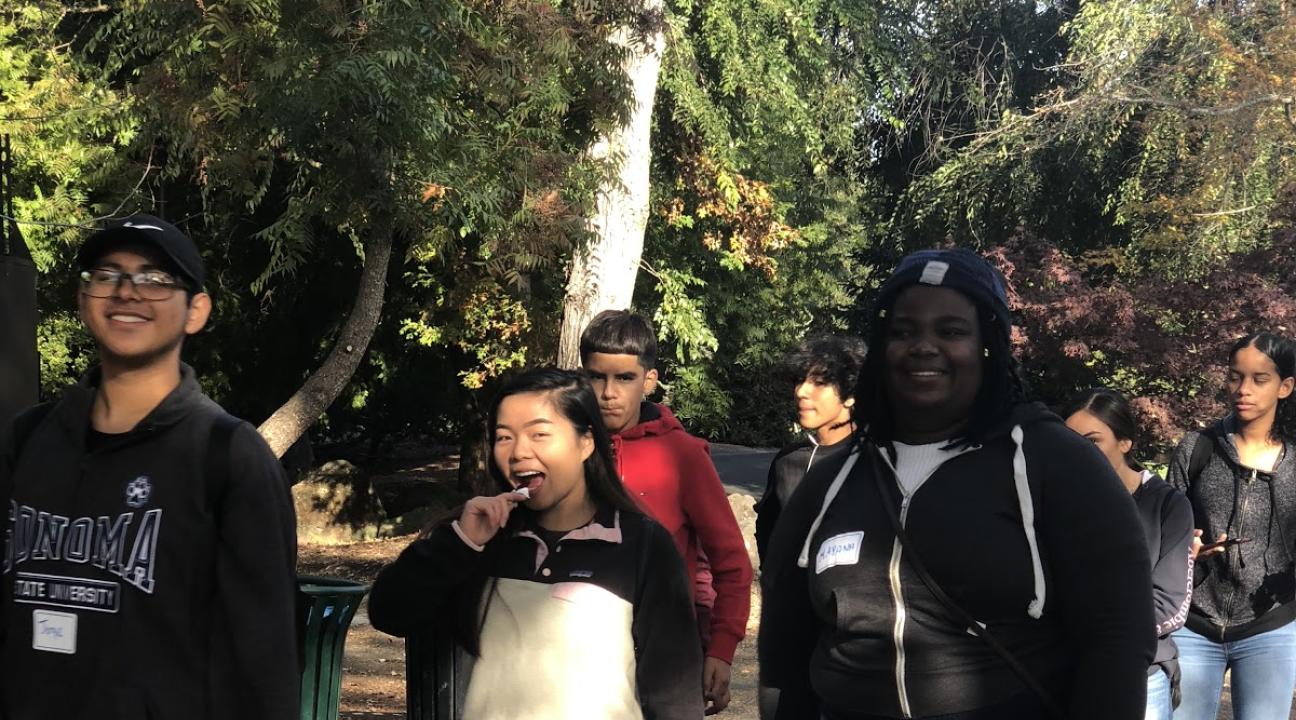 Scavenger hunt outside on Discovery Day