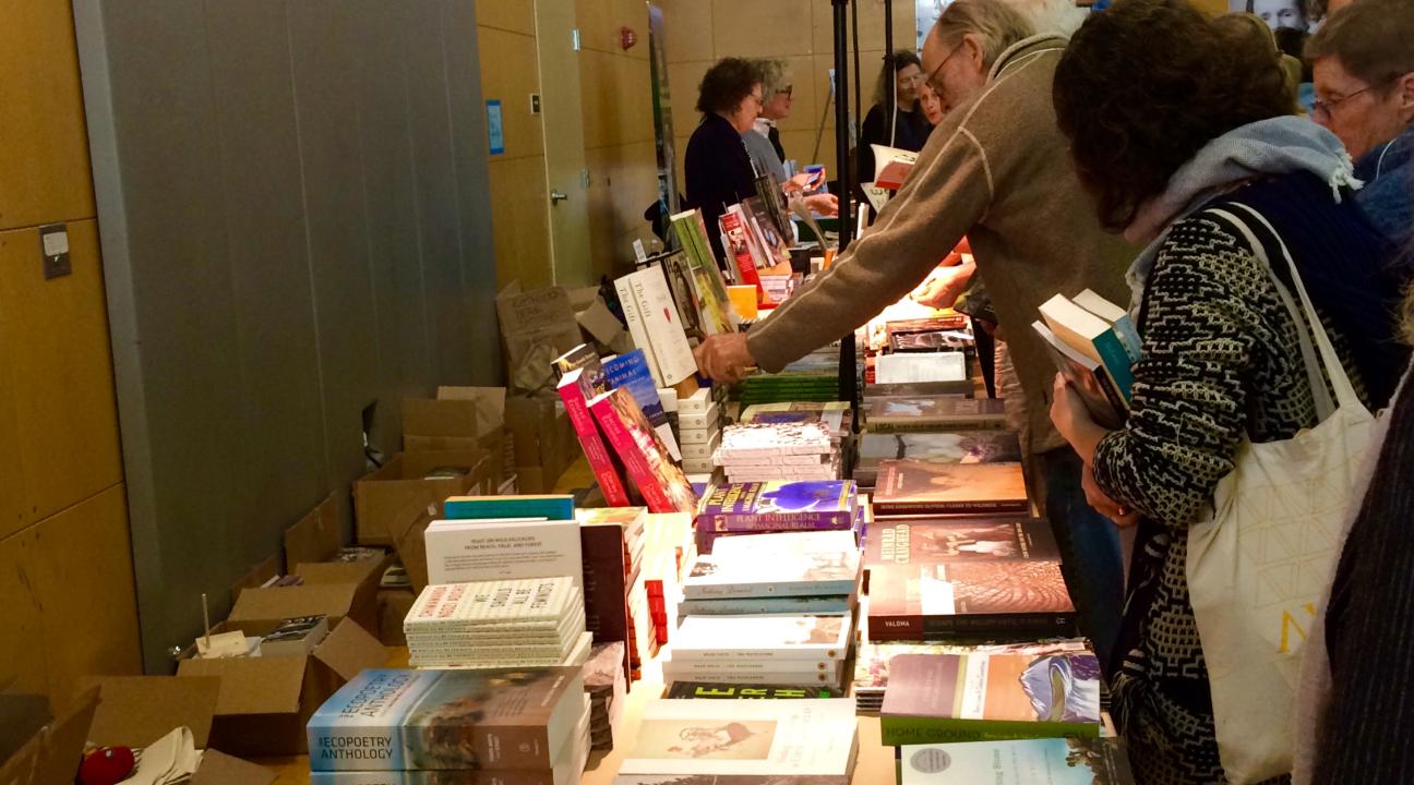 All the writers' books were available for purchase
