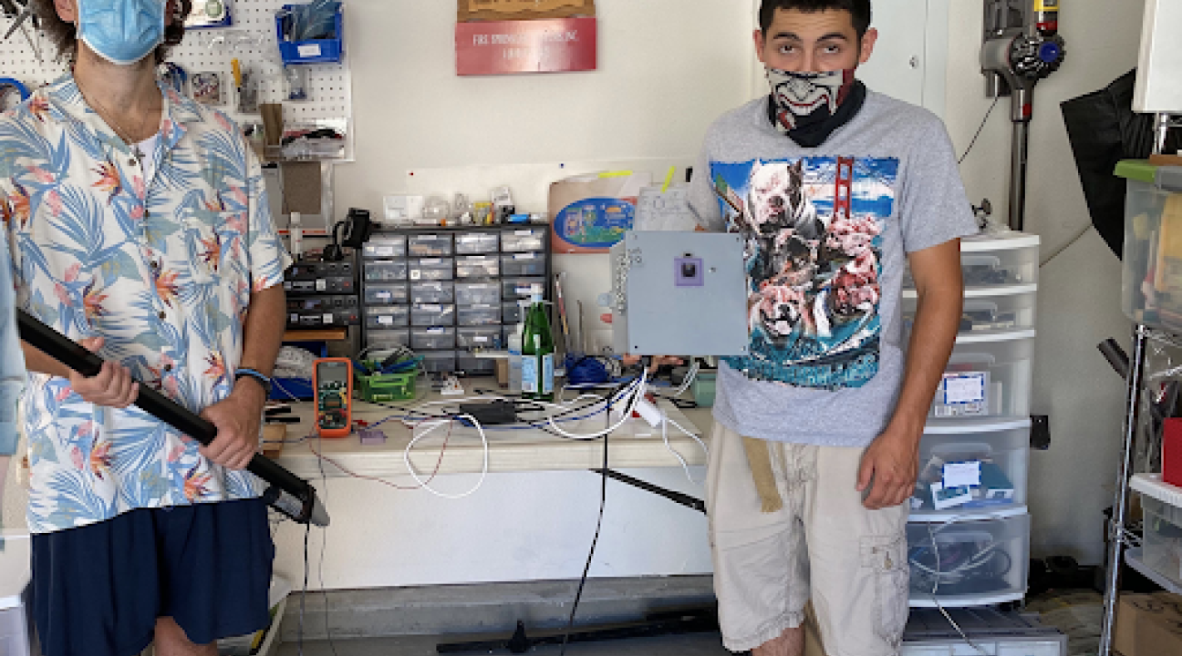 Students working on the greenhouse project