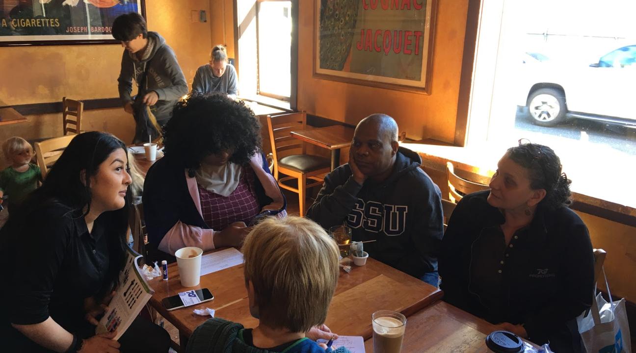There was a great turnout at Tuesday’s Just Coffee. Community members, CCE & CAP staff, and students all gathered together to enjoy a cup of coffee and get to know one another. 