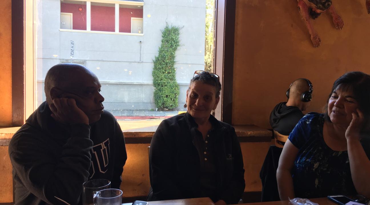 Vince Harper is pictured deep in conversation with one of the CCE’s very own, Caroline Bañuelos.