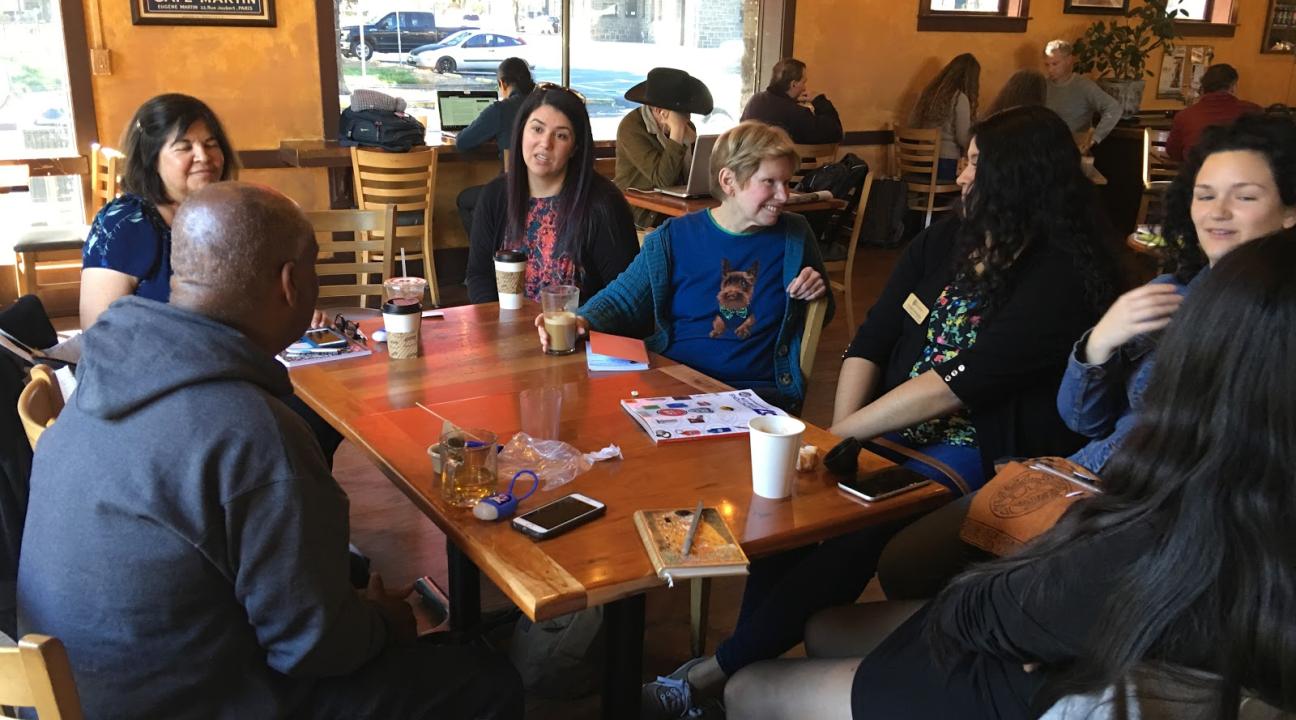 Enjoying some coffee with the community! 