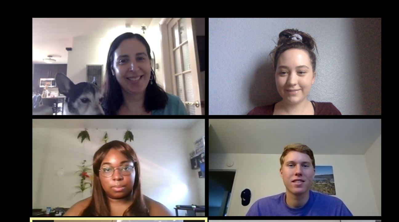 Screenshot of "Just Coffee" Zoom meeting