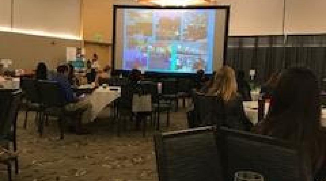 One of the many presentations at the Latino Health Forum