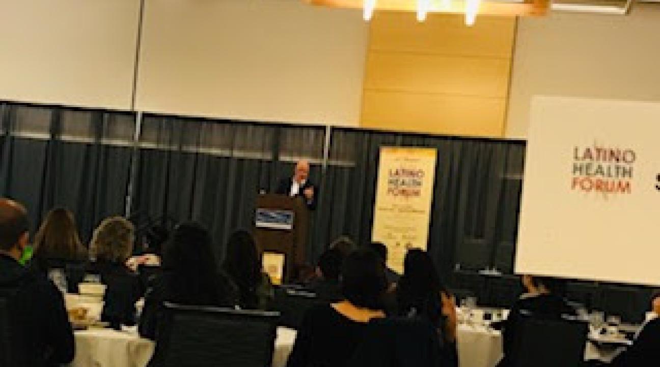 Brian Farragher of the Hanna Boys Center presenting at Latino Health Forum