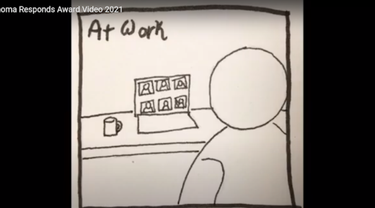 Life on Zoom cartoon