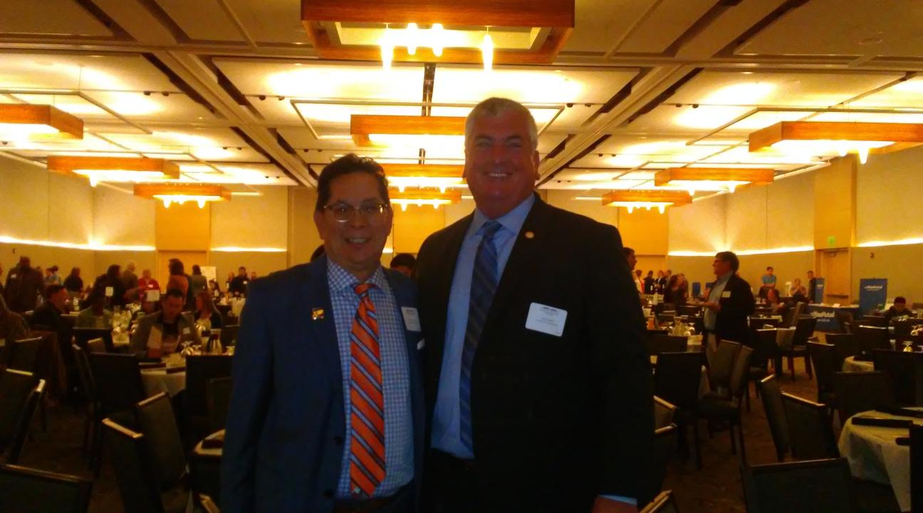 David Rabbitt, Supervisor for the 2nd District for Sonoma County and Santa Rosa Junior College president Dr. Frank Chong.