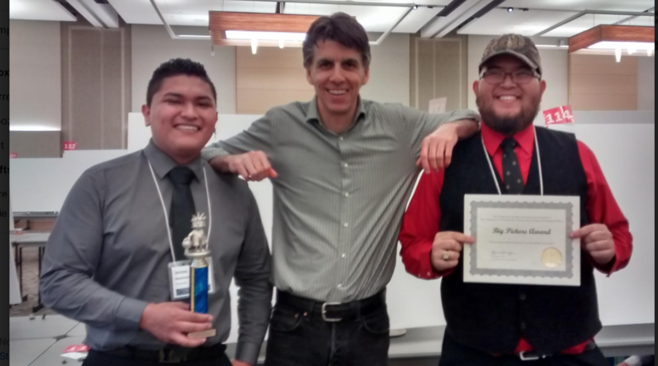 Students receiving awards