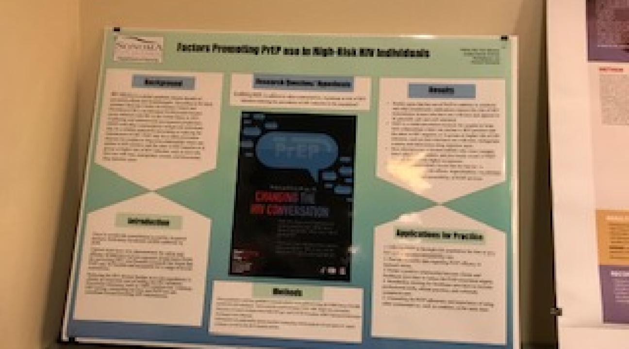Poster board with nursing final projects