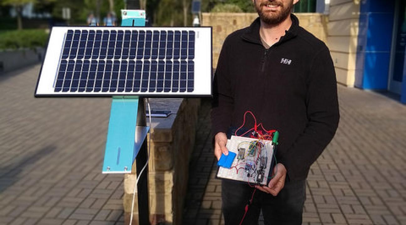 Randy Hanai presents his solar project